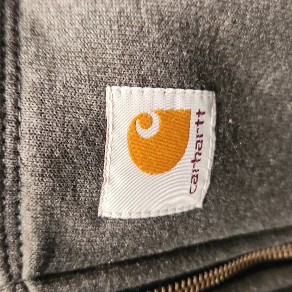 Like New Carhartt Loose Fit Rain Defender Gray Men's Sz L Zip-Up Hoodie - Picture 2 of 10